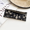 Bohemian paisley headband in black and beige, elastic cotton head wrap for yoga and sports - Black Vintage Ethnic Paisley Style (15#)