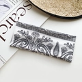 Bohemian paisley yoga headband in black and white breathable cotton for women - White Black Paisley Style (16#)