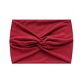 Fascia per capelli incrociata rosso scuro elastica per sport yoga e fitness - Rosso Vino