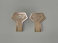 Golden hair tie display cards featuring diamond icon and motivational English text - Display Card