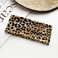 Elastic wide headband with leopard print design for yoga and sports wear - Elastic Khaki Leopard Style (28#)