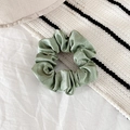 Chouchou élégant en satin vert pâte de haricot avec un lustre soyeux pour les cheveux - 5# (Vert Pâte de Haricot)