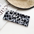 Elastic wide headband with stylish grey leopard print pattern for women yoga and sports - Gray With Black Spots Leopard Style (30#)