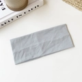 Wide light grey elastic knitted headband in a soft skin-friendly minimalist style - Light Gray