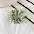 Chouchou en satin vert sauge avec texture lisse et finition satinée soyeuse - 6# (Vert Clair)