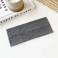 Elastic dark gray knitted sports headband for women with a minimalist soft texture - Dark Gray