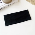Bandeau en tricot noir haute élasticité pour le sport et le style minimaliste décontracté - Noir