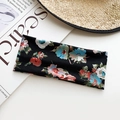 Bohemian black floral yoga headband with vintage red and blue paisley print patterns - Black With Colorful Vintage Floral Style (32#)