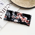 Bohemian black floral headband with tropical patterns and high elastic cotton fabric - Black Tropical Dainty Floral Style (35#)