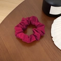 Chouchou élégant en tissu à carreaux bordeaux avec texture élastique douce de style coréen - Design à Carreaux Bordeaux (7#)