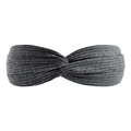 Fascia per capelli in maglia a costine elasticizzata da donna con nodo in grigio scuro - grigio scuro
