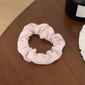Chouchou élégant en mousseline plissée rose pâle pour coiffures chignons décontractés - Texture Subtile Rose Clair (13#)