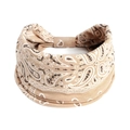 Bandeau de yoga élastique avec motif paisley kaki pour coiffure fitness femme - Marron Clair Paisley (#256)