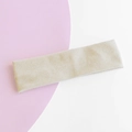 Diadema deportiva de punto elástico en color beige crema para yoga y fitness - Caqui