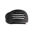 Pinza per capelli nera opaca grande in acetato con design ergonomico per donne - Nero Opaco (1#)