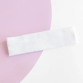 Cinta deportiva de punto blanco minimalista con textura acanalada para yoga y fitness - Blanco