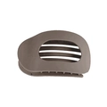 Pinza per capelli ovale in acetato nel colore marrone latte con design intagliato - Caffè Latte (3#)