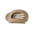 Molla per capelli minimalista in acetato opaco marrone chiaro con design cavo - Marrone Chiaro (5#)