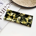 Bohemian paisley yoga headband in yellow and black tie-dye print with knotted detail - Yellow Black White Tie-dye Style (53#)