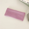 Minimalist elastic knitted hairband in soft lavender purple with vertical ribbed texture - Taro Purple