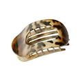 Pinza per capelli in acetato con motivo leopardato classico e forma a mezzaluna arrotondata - Stampa Leopardata Classica (13#)