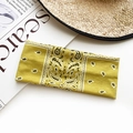 Mustard yellow paisley print yoga headband made of soft elastic cotton for women - Mustard Yellow Paisley Style (59#)