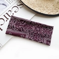 Bohemian paisley yoga headband in burgundy red, soft stretch cotton summer style hair band - Jujube Red Paisley Style (60#)