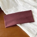 Bandeau de sport en maille côtelée bordeaux unisexe avec motif ajouré sur bois - Taille Standard / Brun Rouge
