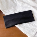 Bandeau de sport en maille côtelée noire pour hommes et femmes avec texture élastique - Taille Standard / Noir