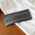 Bandeau en tricot gris foncé avec texture côtelée élastique pour yoga et sports - Taille Standard / Gris