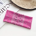 Peach pink paisley bohemian yoga headband with soft elastic cotton knitted texture - Peach Pink Paisley Style (63#)