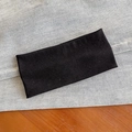 Bandeau élastique noir large minimaliste en tricot texturé pour le style quotidien - Taille unique / Noir