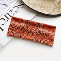 Brick red bohemian paisley yoga headband with elastic cotton knot for active sports - Brick Red Paisley Style (64#)