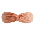 Elastic ribbed knit twist headband in soft coral pink fabric for women hair accessory - Pale Green