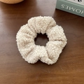 Chouchou en polaire sherpa blanc cassé pour femme, accessoire de cheveux doux d'hiver - Sherpa Blanc Cassé (9#)