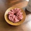 Elastico per capelli con quadretti vichy rossi e stampa ciliegie per acconciature - Grande / Scrunchie Rosso Grande