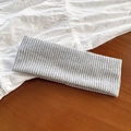 Elastic knitted headband with grey and white stripes for sports or yoga wear - 8# Grey