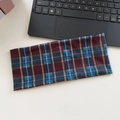 Bandeau de sport à carreaux classique avec texture de tissu bordeaux et vert haut de gamme - 8# Plaid Bleu