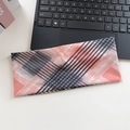 Bandeau large à carreaux rose et blanc pour le sport et le plein air avec tissu absorbant - 10# Plaid Orange