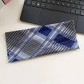 Bandeau sport à carreaux bleu et gris en tissu élastique absorbant la sueur - 12# Motif Plaid Bleu