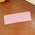 Pink ribbed knit elastic yoga headband in a minimalist solid color for women - Pink