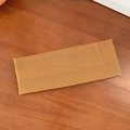 Elastic mustard yellow knitted ribbed yoga headband with a warm solid color finish - Yellow Brown