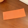 Fascia per capelli larga in maglia a coste arancione elastica per yoga e sport - Arancione