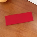 Elastic ribbed knit yoga headband in deep red color with soft stretch texture - Red