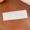 Elastic white ribbed knit headband for yoga sports hair styling and head accessories - Cream