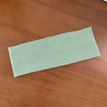 Elastic knitted wide headband in mint green solid color with ribbed texture - Macaron Green
