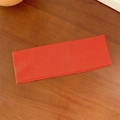 Orange-red ribbed knit headband with high elastic stretch for yoga and sports - Orange Red