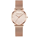 Hannah Martin rose gold women's watch with starry sky dial and mesh bracelet - Rose Gold Dial Rose Gold Chain