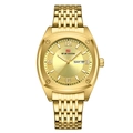 Reloj de negocios para hombre con doble calendario en acero inoxidable tono dorado - Todo Dorado (2921JJ)