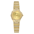 Orologio ettagonale da donna in oro con lunetta di cristalli e cinturino in metallo - Stile Oro Ettagonale
